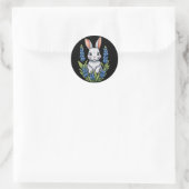 Bunny Rabbit Oaster Texas Bluebonnet Runder Aufkleber (Tasche)