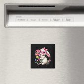 Bunny Rabbit Oaster Tulip Frühlingsblumen Floral W Magnet (In Situ (Geschirrspüler))