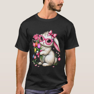 Bunny Rabbit Oaster Tulip Frühlingsblumen Floral W T-Shirt