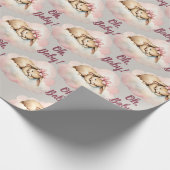 Bunny Rabbit Oh Baby Dusche Geschenkpapier (Ecke)