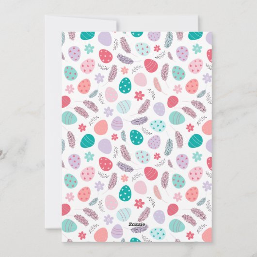 Bunny Rabbit Ostereier Feiertagskarte (Rückseite)