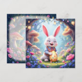 Bunny Rabbit Ostereier Hunt Feiertagskarte (Vorne/Hinten)