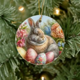 Bunny Rabbit Osterfeiertag Baum Keramik Ornament