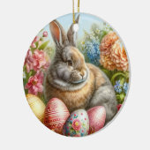 Bunny Rabbit Osterfeiertag Baum Keramik Ornament (Links)