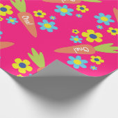 Bunny Rabbit Osterfrühlingsparty Geschenkpapier (Ecke)