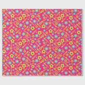 Bunny Rabbit Osterfrühlingsparty Geschenkpapier (Flach)