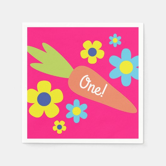 Bunny Rabbit Osterfrühlingsparty Serviette (Vorderseite)