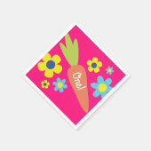 Bunny Rabbit Osterfrühlingsparty Serviette (Ecke)