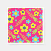 Bunny Rabbit Osterfrühlingsparty Serviette (Vorderseite)