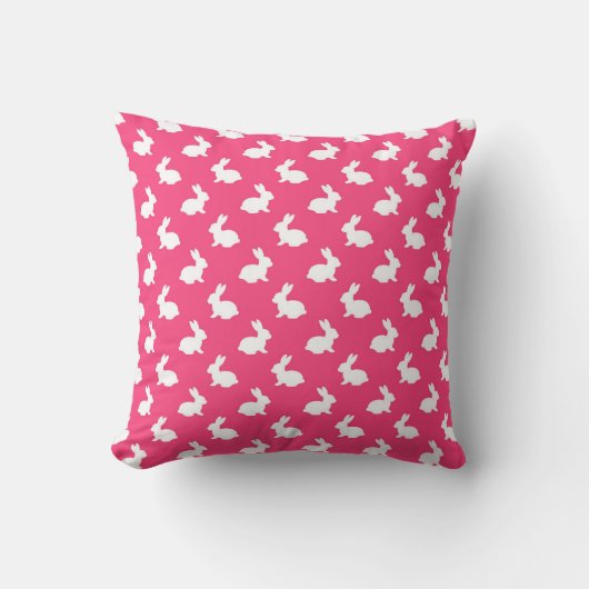 Bunny Rabbit Pattern Throw Kissen (Vorderseite)
