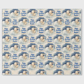 Bunny Rabbit Personalisiert Boys Geburtstag Geschenkpapier (Flach)