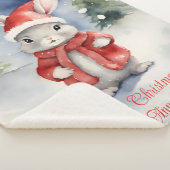 Bunny Rabbit Personalisiert Weihnachten Sherpadecke (3/4)