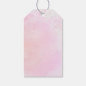 Bunny Rabbit Pink Balloons Girl Baby Dusche Geschenkanhänger (Rückseite)