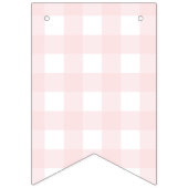 Bunny Rabbit Pink Gingham Baby Dusche Jagd Wimpelkette (Erste Fahne)