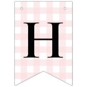 Bunny Rabbit Pink Gingham Birthday Bunt Banner (Zweite Fahne)