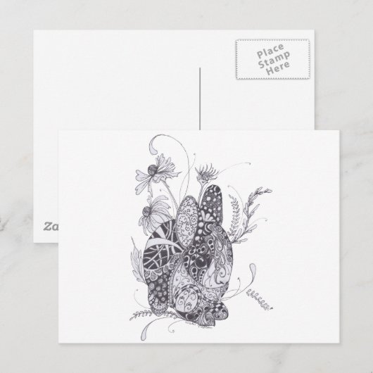 Bunny Rabbit Postkarte (Vorne/Hinten)