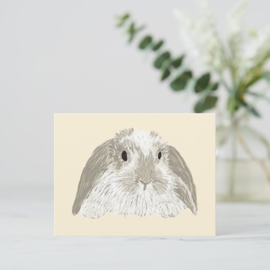 Bunny Rabbit Postkarte (Stehend Vorderseite)
