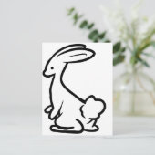 Bunny Rabbit Postkarte (Stehend Vorderseite)