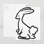 Bunny Rabbit Postkarte (Vorne/Hinten)