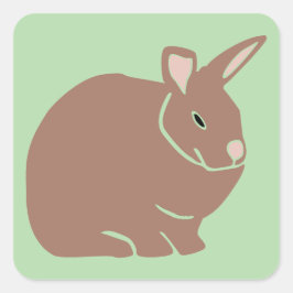 Bunny Rabbit Quadratischer Aufkleber