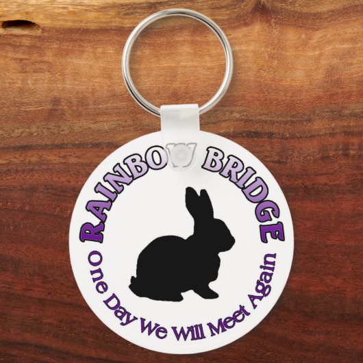 BUNNY RABBIT RAINBOW BRIDGE SCHLÜSSELANHÄNGER (Vorderseite)