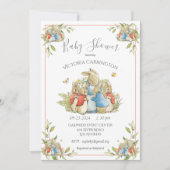 Bunny Rabbit Red Baby Dusche Einladung (Vorderseite)