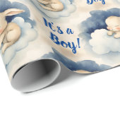 Bunny Rabbit sein a Boy Baby Dusche Geschenkpapier (Rolleneckpunkt)
