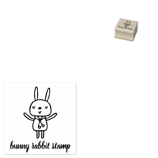 Bunny Rabbit Skettiertier Gummistempel (Stempel)