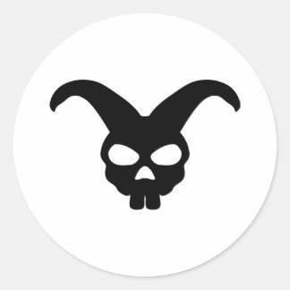 Bunny Rabbit Skull Runder Aufkleber