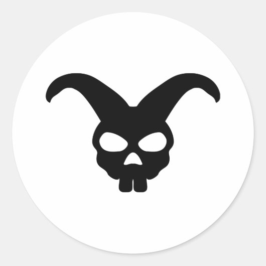 Bunny Rabbit Skull Runder Aufkleber (Vorderseite)