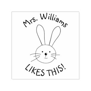 Bunny Rabbit Teacher Gewürzter Permastempel