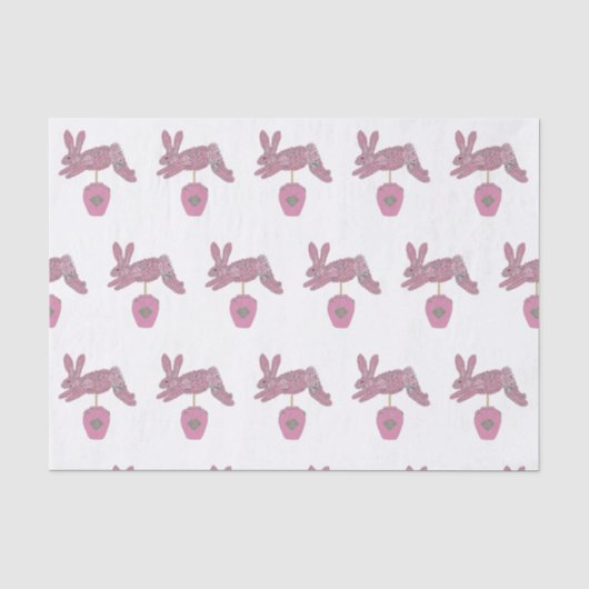 Bunny Rabbit Topiary Ginger Jakar Seidenpapier (Vorderseite)