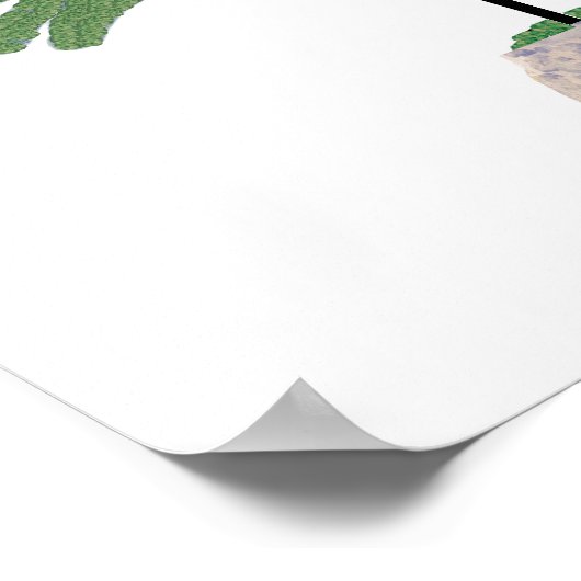 Bunny Rabbit Topiary Ginger Jar Art Print Poster (Ecke)