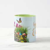 Bunny Rabbit Tulip Blume Osterkaffee Tasse (Zentrum)