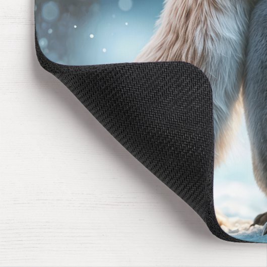 Bunny Rabbit umarmt einen Pinguin Mousepad (Ecke)