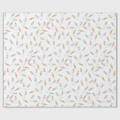 Bunny Rabbit und Carrot Pattern Umschlagpapier Geschenkpapier (Flach)