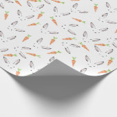 Bunny Rabbit und Carrot Pattern Umschlagpapier Geschenkpapier (Ecke)