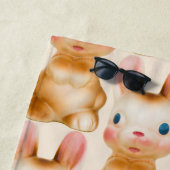 Bunny Rabbit Vintage Creme Strandtuch (Beispiel)