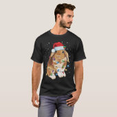 Bunny Rabbit Weihnachtslicht Weihnachtsmannmütze W T-Shirt (Vorne ganz)