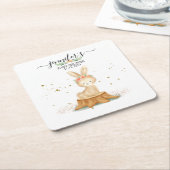 Bunny Rabbit wildlife baby newborn Rechteckiger Pappuntersetzer (angewinkelt)