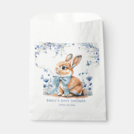 Bunny Rabbit Willdflower Baby Shower Boy Geschenktütchen
