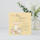 Bunny Rabbit Yellow Gender Neutral Baby Dusche (Stehend Vorderseite)