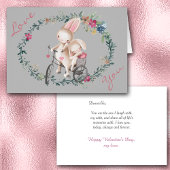 Bunny Rabbits Bicycle Romantic Valentine