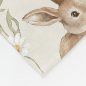 Bunny Rabbits Daisy Flowers Fleecedecke (Ecke)