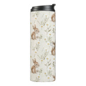 Bunny Rabbits Daisy Flowers Thermosbecher (Nach links gedreht)