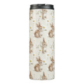 Bunny Rabbits Daisy Flowers Thermosbecher (Rückseite)