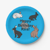 Bunny Rabbits Geburtstag Pappteller (Vorderseite)