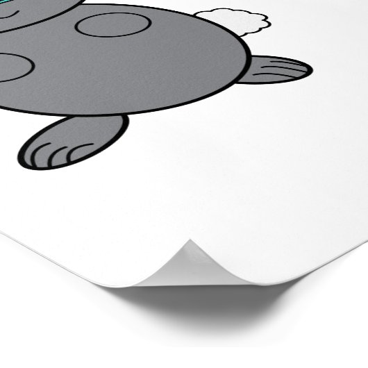 Bunny Rabbits mit Brillen Gray Poster (Ecke)