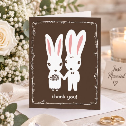 Bunny Rabbits Wedding Danke