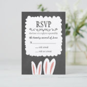 Bunny Rabbits Wedding RSVP (Stehend Vorderseite)